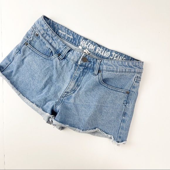 VOLCOM Stoned Short Rolled Denim Shorts - Picture 5 of 9